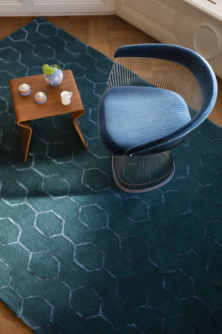 Brink and Campman Gio Teal Area Rug by Wedgwood Room Image Feature