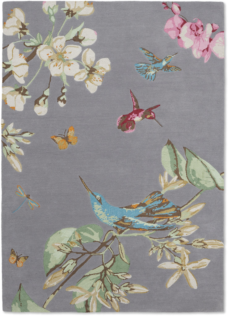 Brink and Campman Hummingbird Grey Area Rug by Wedgwood main image