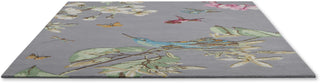 Brink and Campman Hummingbird Grey Area Rug by Wedgwood Angle Image