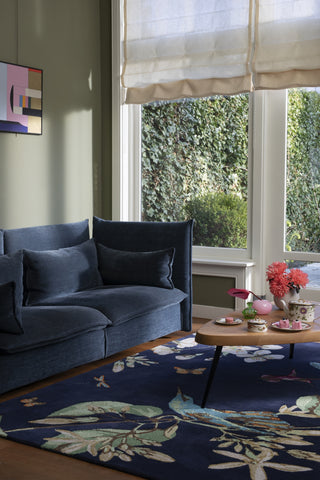 Brink and Campman Hummingbird Navy Area Rug by Wedgwood Room Image Feature