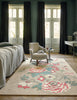 Brink and Campman Paeonia Coral Area Rug by Wedgwood Room Image Feature