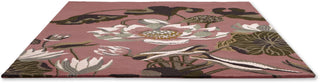 Brink and Campman Waterlily Dusty Rose Area Rug by Wedgwood Angle Image