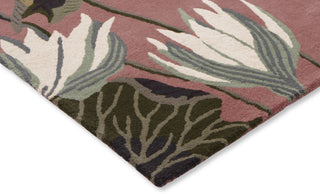 Brink and Campman Waterlily Dusty Rose Area Rug by Wedgwood Corner Image