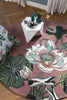 Brink and Campman Waterlily Dusty Rose Area Rug by Wedgwood Round Room Image Feature