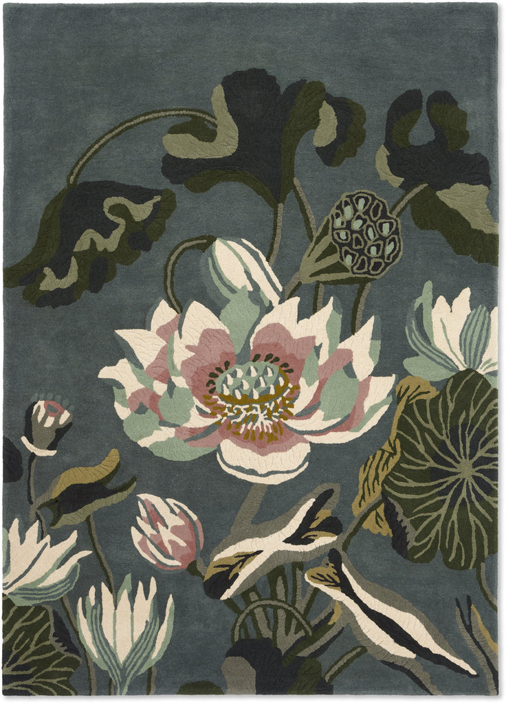 Brink and Campman Waterlily Midnight Pond Area Rug by Wedgwood main image