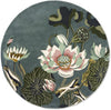 Brink and Campman Waterlily Midnight Pond Area Rug by Wedgwood Round Main Image