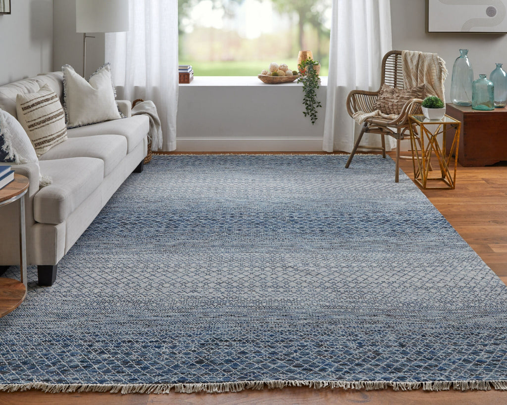 Feizy Branson 69BQF Blue/Ivory Area Rug Lifestyle Image Feature