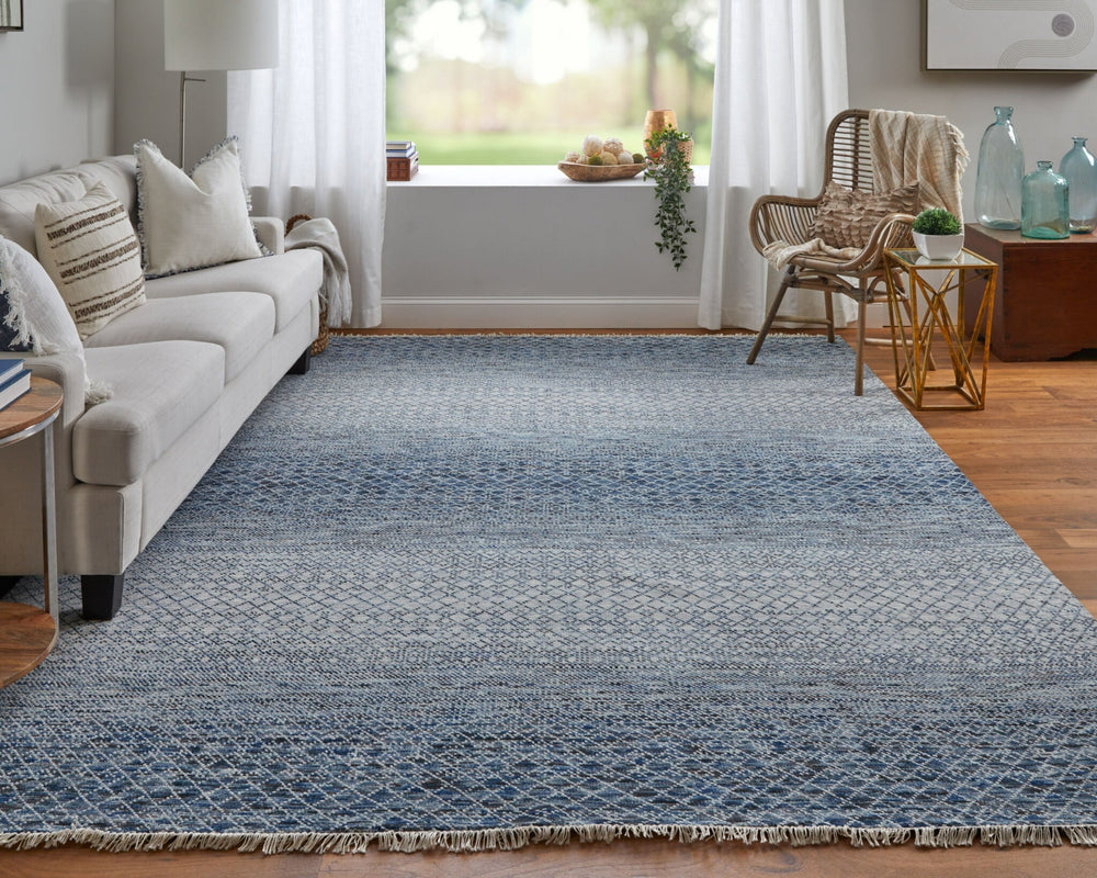 Feizy Branson 69BQF Blue/Ivory Area Rug Lifestyle Image Feature