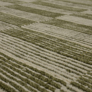 Karastan Broken Stripe Moss Area Rug by Bobby Berk Detail Image