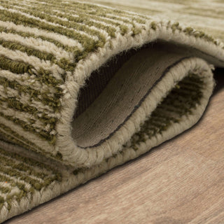 Karastan Broken Stripe Moss Area Rug by Bobby Berk Detail Image