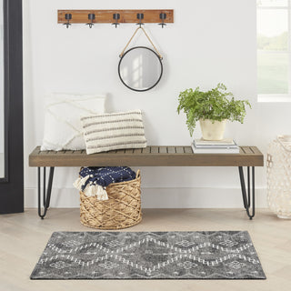 Nourison Brixton BRX01 Gray Area Rug Corner Image
