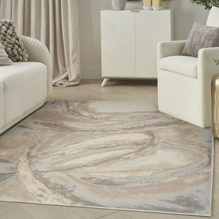 Nourison Brushstrokes BSK01 Beige/Grey Area Rug by Inspire Me! Home D�cor Room Image