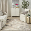 Nourison Brushstrokes BSK03 Cream Grey Area Rug by Inspire Me! Home D�cor Swatch Image