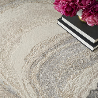 Nourison Brushstrokes BSK03 Cream Grey Area Rug by Inspire Me! Home D�cor Texture Image