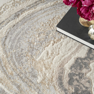 Nourison Brushstrokes BSK03 Cream Grey Area Rug by Inspire Me! Home D�cor Texture Image
