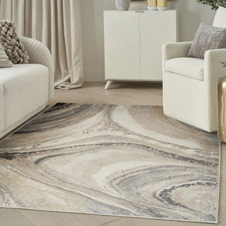 Nourison Brushstrokes BSK03 Cream Grey Area Rug by Inspire Me! Home D�cor 
