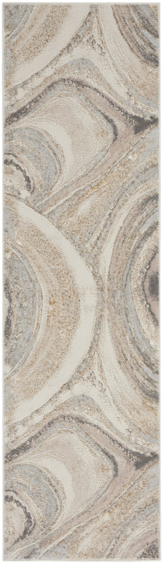 Nourison Brushstrokes BSK03 Cream Grey Area Rug by Inspire Me! Home D�cor 