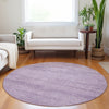 Dalyn Burano BU1 Lavender Machine Washable Area Rug Round Lifestyle Image Feature