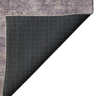 Dalyn Burano BU10 Plum Machine Washable Area Rug Backing Image