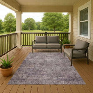 Dalyn Burano BU10 Plum Machine Washable Area Rug Outdoor Lifestyle Image Feature