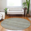 Dalyn Burano BU11 Seafoam Machine Washable Area Rug Round Lifestyle Image Feature