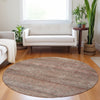 Dalyn Burano BU12 Coral Machine Washable Area Rug Round Lifestyle Image Feature