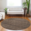 Dalyn Burano BU3 Coffee Machine Washable Area Rug Round Lifestyle Image Feature