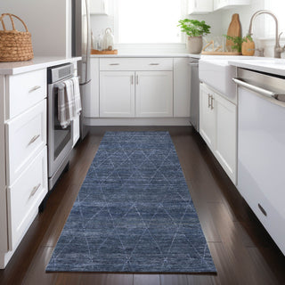 Dalyn Burano BU3 Navy Machine Washable Area Rug Runner Lifestyle Image Feature