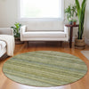 Dalyn Burano BU5 Aloe Machine Washable Area Rug Round Lifestyle Image Feature
