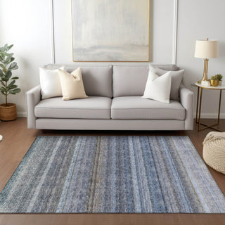 Dalyn Burano BU5 Blue Machine Washable Area Rug Lifestyle Image Feature
