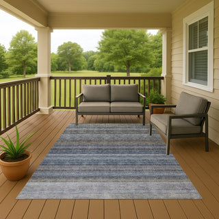 Dalyn Burano BU5 Blue Machine Washable Area Rug Outdoor Lifestyle Image Feature