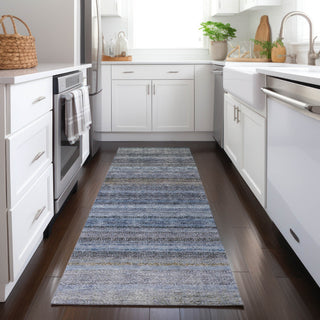 Dalyn Burano BU5 Blue Machine Washable Area Rug Runner Lifestyle Image Feature