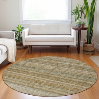 Dalyn Burano BU5 Copper Machine Washable Area Rug Round Lifestyle Image Feature