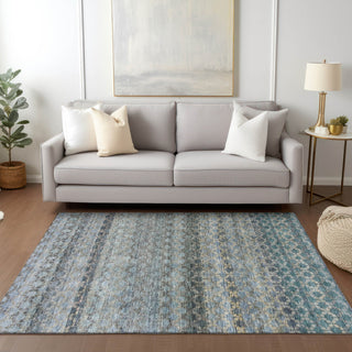 Dalyn Burano BU6 Blue Machine Washable Area Rug Lifestyle Image Feature