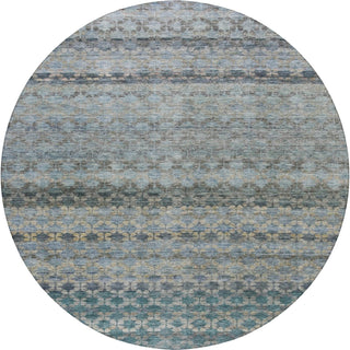 Dalyn Burano BU6 Blue Machine Washable Area Rug Round Main Image