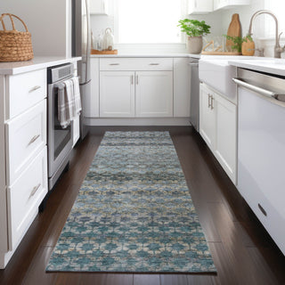 Dalyn Burano BU6 Blue Machine Washable Area Rug Runner Lifestyle Image Feature