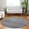 Dalyn Burano BU6 Brown Machine Washable Area Rug Round Lifestyle Image Feature