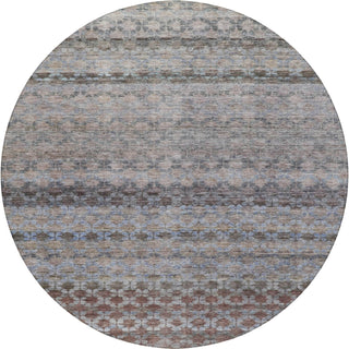 Dalyn Burano BU6 Brown Machine Washable Area Rug Round Main Image