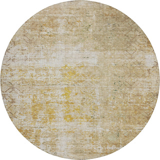 Dalyn Burano BU7 Gold Machine Washable Area Rug Round Main Image
