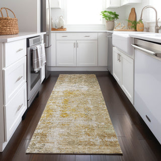 Dalyn Burano BU7 Gold Machine Washable Area Rug Runner Lifestyle Image Feature