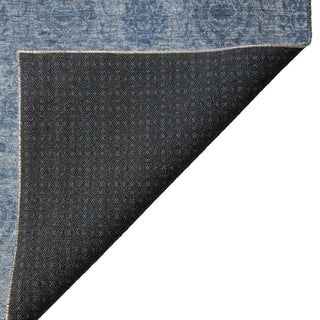 Dalyn Burano BU8 Blue Machine Washable Area Rug Backing Image