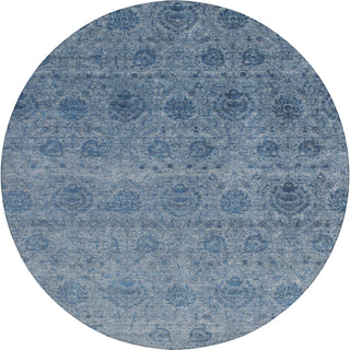 Dalyn Burano BU8 Blue Machine Washable Area Rug Round Main Image
