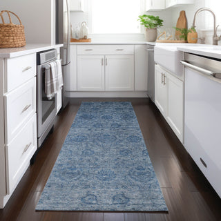 Dalyn Burano BU8 Blue Machine Washable Area Rug Runner Lifestyle Image Feature