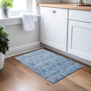 Dalyn Burano BU8 Blue Machine Washable Area Rug Scatter Lifestyle Image Feature