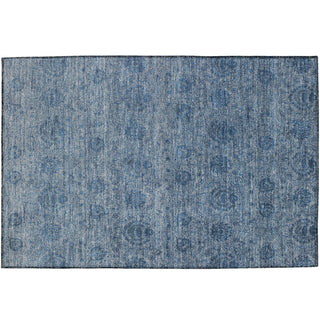 Dalyn Burano BU8 Blue Machine Washable Area Rug Scatter Main Image