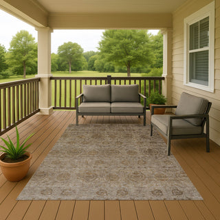 Dalyn Burano BU8 Brown Machine Washable Area Rug Outdoor Lifestyle Image Feature