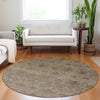 Dalyn Burano BU8 Brown Machine Washable Area Rug Round Lifestyle Image Feature