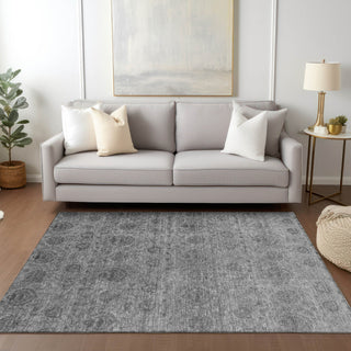 Dalyn Burano BU8 Gray Machine Washable Area Rug Lifestyle Image Feature