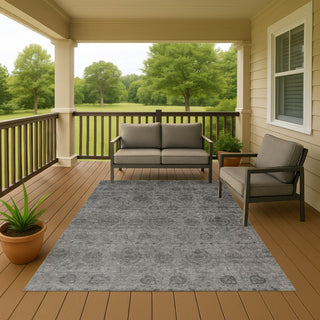 Dalyn Burano BU8 Gray Machine Washable Area Rug Outdoor Lifestyle Image Feature