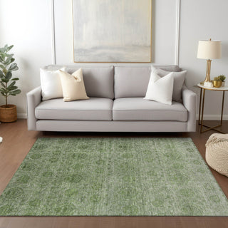 Dalyn Burano BU8 Olive Machine Washable Area Rug Lifestyle Image Feature